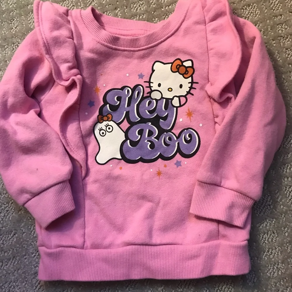 Hello Kitty Pink Crewneck Sweatshirt Glow in the Dark - Picture 1 of 2